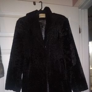 White House Black Market Faux Persian Fur coat